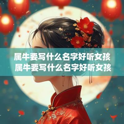 属牛要写什么名字好听女孩 属牛要写什么名字好听女孩子