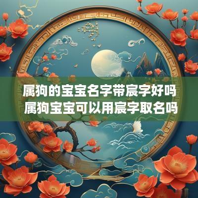 属狗的宝宝名字带宸字好吗 属狗宝宝可以用宸字取名吗?