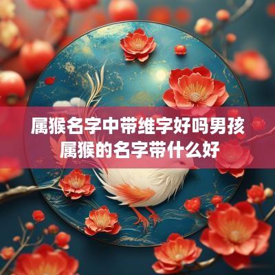 属猴名字中带维字好吗男孩 属猴的名字带什么好