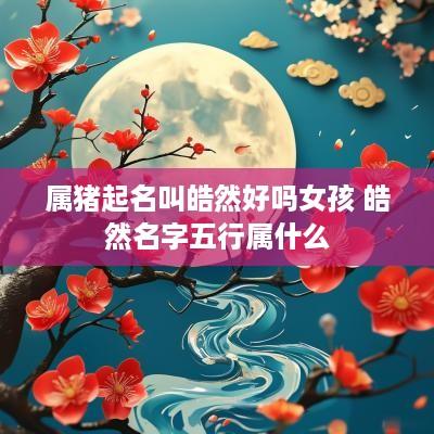 属猪起名叫皓然好吗女孩 皓然名字五行属什么