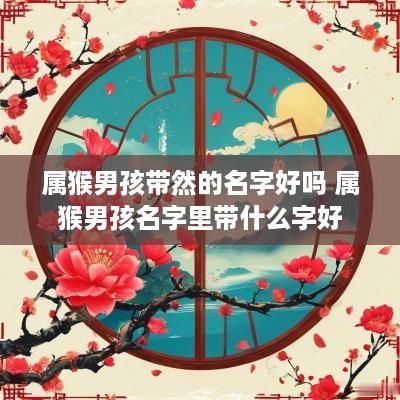 属猴男孩带然的名字好吗 属猴男孩名字里带什么字好