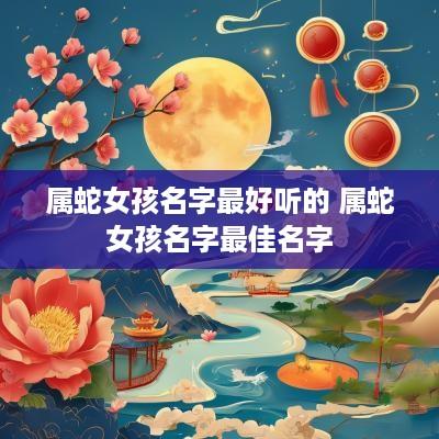 属蛇女孩名字最好听的 属蛇女孩名字最佳名字