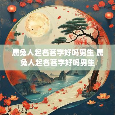属兔人起名茗字好吗男生 属兔人起名茗字好吗男生