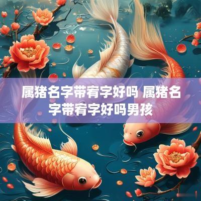 属猪名字带宥字好吗 属猪名字带宥字好吗男孩