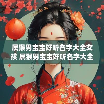 属猴男宝宝好听名字大全女孩 属猴男宝宝好听名字大全女孩子