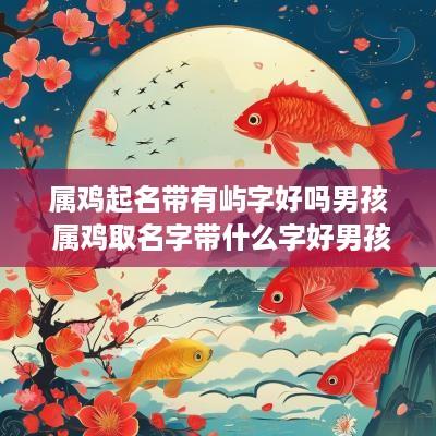 属鸡起名带有屿字好吗男孩 属鸡取名字带什么字好男孩
