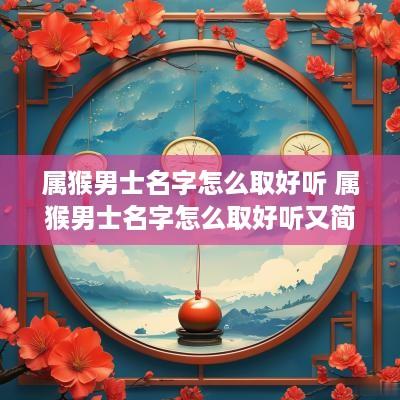 属猴男士名字怎么取好听 属猴男士名字怎么取好听又简单