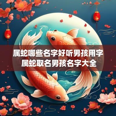属蛇哪些名字好听男孩用字 属蛇取名男孩名字大全