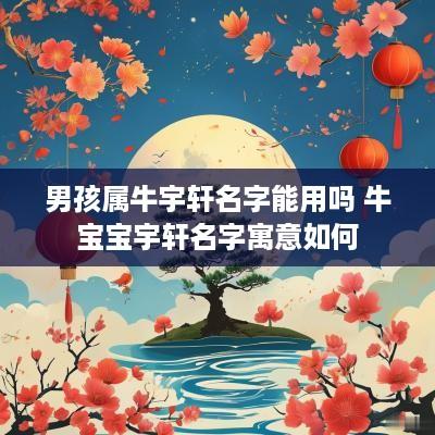 男孩属牛宇轩名字能用吗 牛宝宝宇轩名字寓意如何