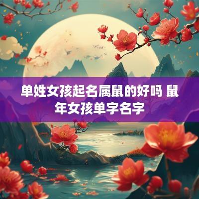 单姓女孩起名属鼠的好吗 蛇年女孩单字名字