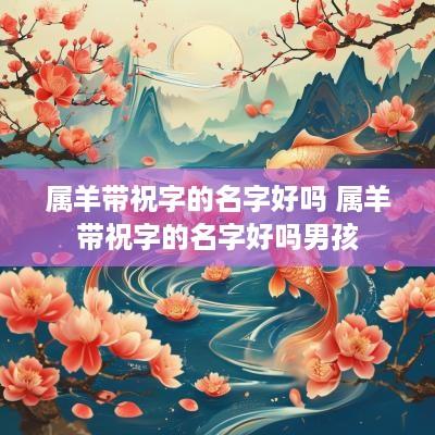 属羊带祝字的名字好吗 属羊带祝字的名字好吗男孩
