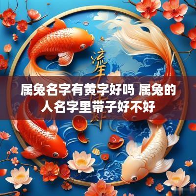 属兔名字有黄字好吗 属兔的人名字里带子好不好