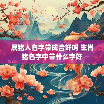 属猪人名字带成合好吗 生肖猪名字中带什么字好