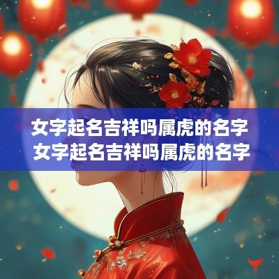 女字起名吉祥吗属虎的名字 女字起名吉祥吗属虎的名字怎么取