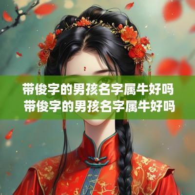 带俊字的男孩名字属牛好吗 带俊字的男孩名字属牛好吗