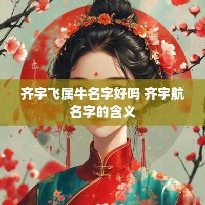 齐宇飞属牛名字好吗 齐宇航名字的含义