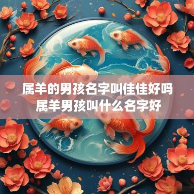 属羊的男孩名字叫佳佳好吗 属羊男孩叫什么名字好