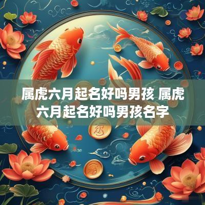 属虎六月起名好吗男孩 属虎六月起名好吗男孩名字