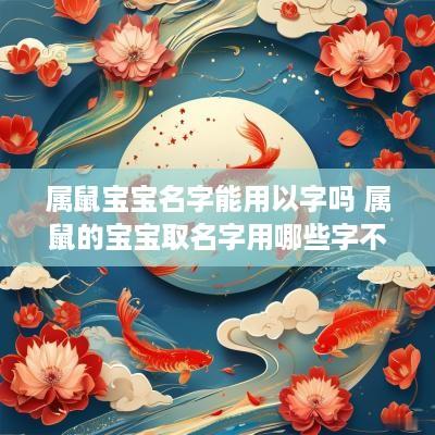 属鼠宝宝名字能用以字吗 属鼠的宝宝取名字用哪些字不好