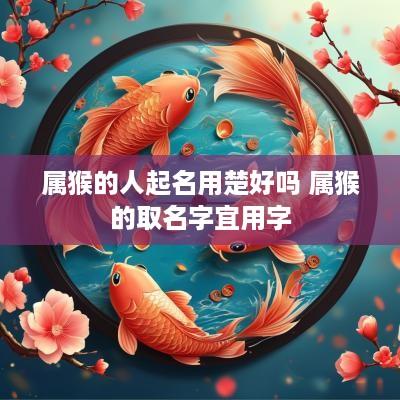 属猴的人起名用楚好吗 属猴的取名字宜用字