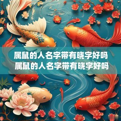 属鼠的人名字带有晓字好吗 属鼠的人名字带有晓字好吗女孩