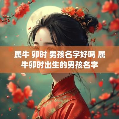属牛 卯时 男孩名字好吗 属牛卯时出生的男孩名字