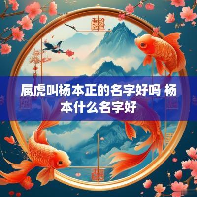 属虎叫杨本正的名字好吗 杨本什么名字好