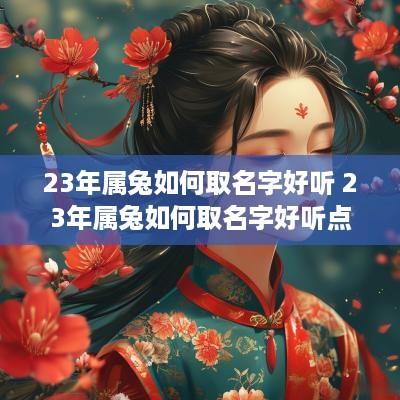 23年属兔如何取名字好听 23年属兔如何取名字好听点