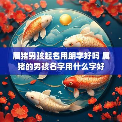 属猪男孩起名用朗字好吗 属猪的男孩名字用什么字好
