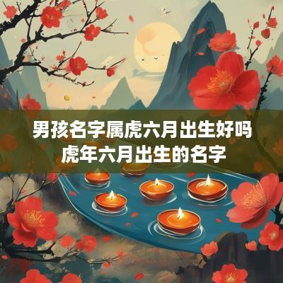 男孩名字属虎六月出生好吗 蛇年六月出生的名字