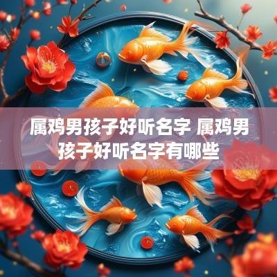 属鸡男孩子好听名字 属鸡男孩子好听名字有哪些