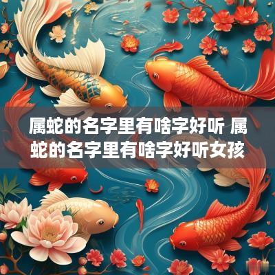 属蛇的名字里有啥字好听 属蛇的名字里有啥字好听女孩