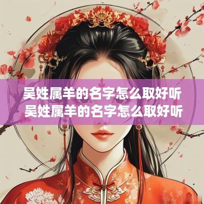 吴姓属羊的名字怎么取好听 吴姓属羊的名字怎么取好听点