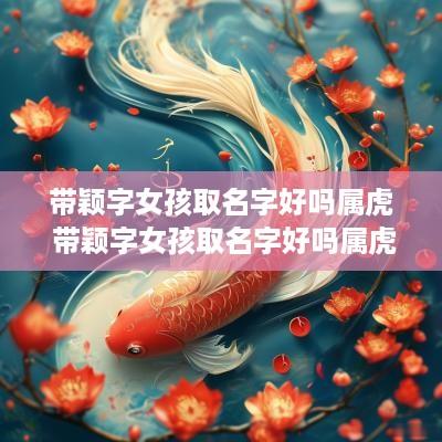 带颖字女孩取名字好吗属虎 带颖字女孩取名字好吗属虎的