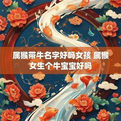 属猴带牛名字好吗女孩 属猴女生个牛宝宝好吗