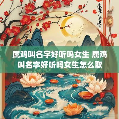 属鸡叫名字好听吗女生 属鸡叫名字好听吗女生怎么取