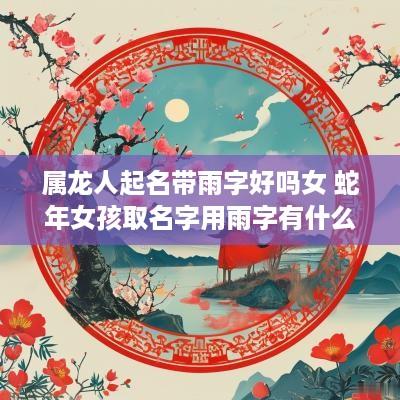 属龙人起名带雨字好吗女 蛇年女孩取名字用雨字有什么好