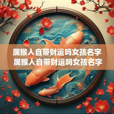 属猴人自带财运吗女孩名字 属猴人自带财运吗女孩名字大全