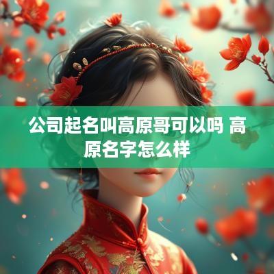 公司起名叫高原哥可以吗 高原名字怎么样