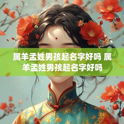 属羊孟姓男孩起名字好吗 属羊孟姓男孩起名字好吗