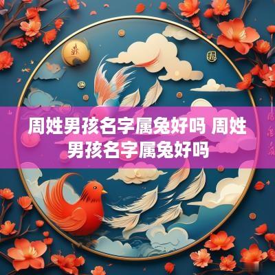 周姓男孩名字属兔好吗 周姓男孩名字属兔好吗