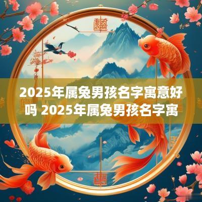 2025年属兔男孩名字寓意好吗 2025年属兔男孩名字寓意好吗