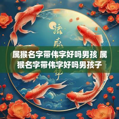 属猴名字带伟字好吗男孩 属猴名字带伟字好吗男孩子