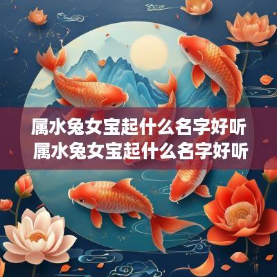 属水兔女宝起什么名字好听 属水兔女宝起什么名字好听点