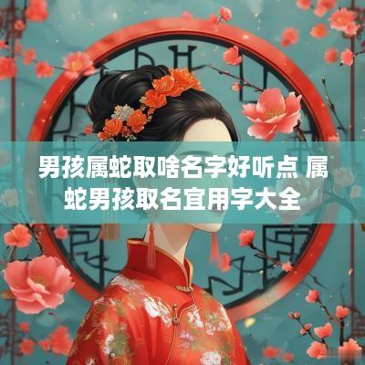 男孩属蛇取啥名字好听点 属蛇男孩取名宜用字大全