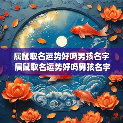 属鼠取名运势好吗男孩名字 属鼠取名运势好吗男孩名字大全