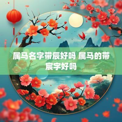 属马名字带辰好吗 属马的带宸字好吗