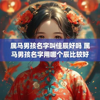属马男孩名字叫佳辰好吗 属马男孩名字用哪个辰比较好