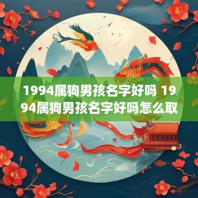 1994属狗男孩名字好吗 1994属狗男孩名字好吗怎么取