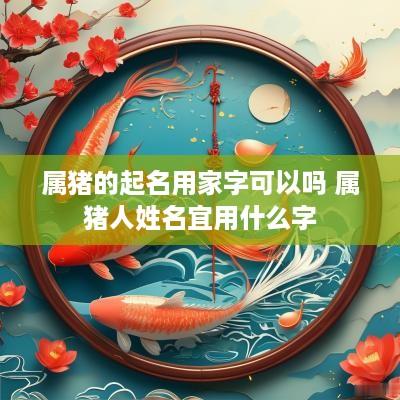 属猪的起名用家字可以吗 属猪人姓名宜用什么字